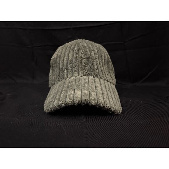 Corduroy Baseball Hat Green 100% Cotton Autumn Fall Time Minimalist Capsule - Picture 7 of 7